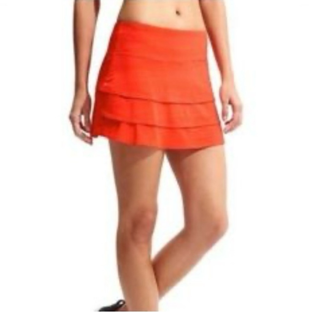 Athleta Swagger Skort orange stripe size Small